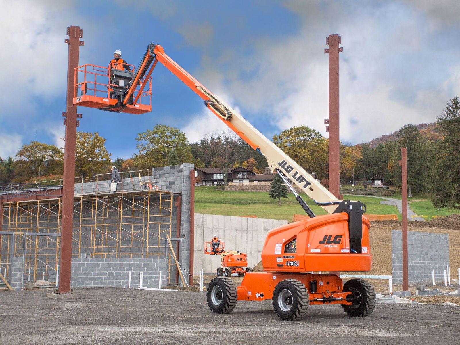 JLG boom lift in operation